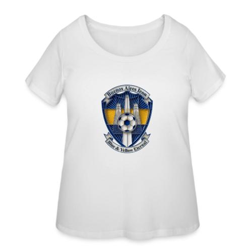 Buenos Aires Icon T Shirt, Soccer City Pride Gift - Women's Curvy T-Shirt