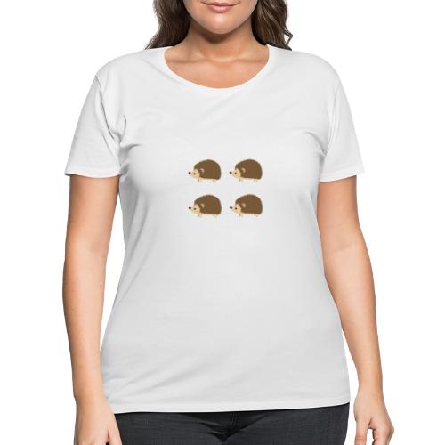 4up Hedgehogs - Women's Curvy T-Shirt