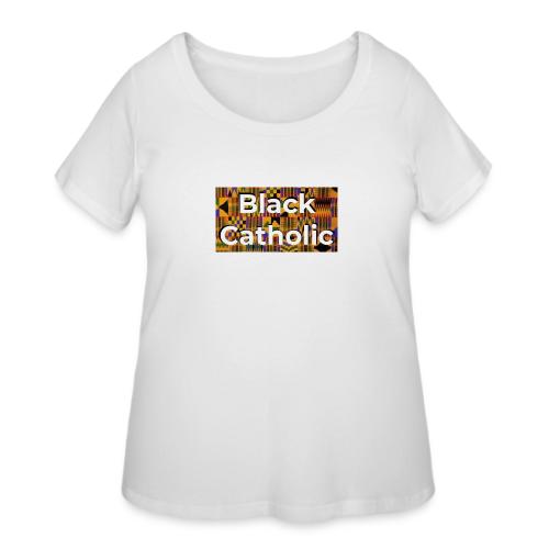 Kente Black Catholic Tee - Women's Curvy T-Shirt