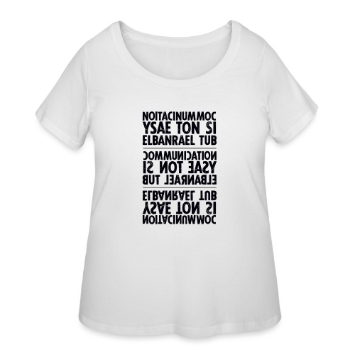communication black sixnineline - Women's Curvy T-Shirt