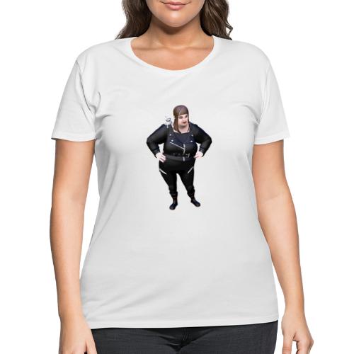 BELLS OF NEVERMORE AND HER CAT - Women's Curvy T-Shirt