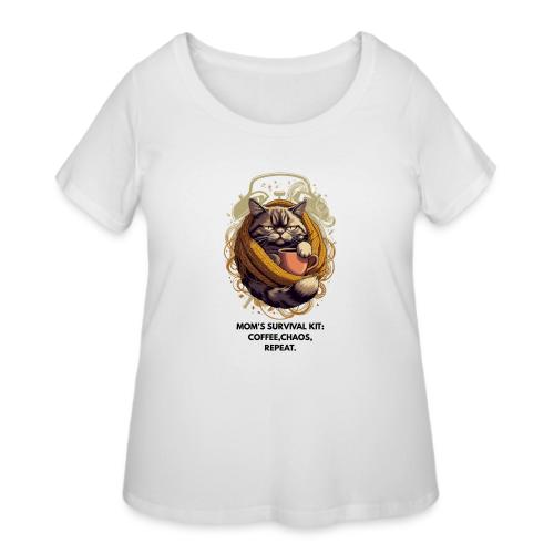 Powered by Sarcasm Cat Tee - Women's Curvy T-Shirt