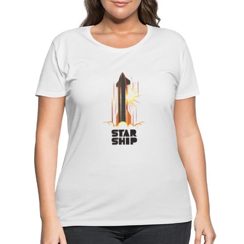 Star Ship Mars - Light - Women's Curvy T-Shirt