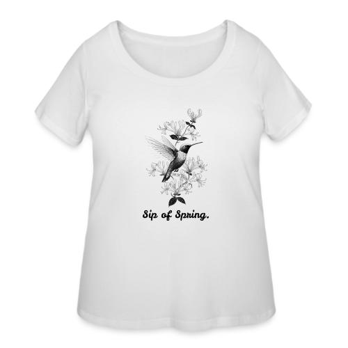 Hummingbird T-Shirt, Honeysuckle Vine - Women's Curvy T-Shirt