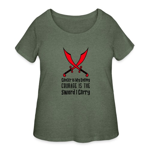 Cancer is My Enemy - Women's Curvy T-Shirt