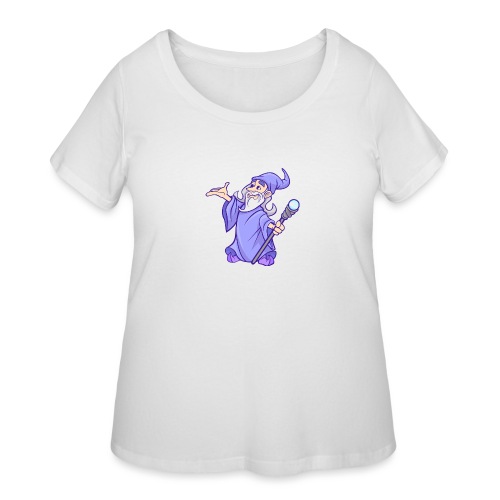 Cartoon wizard - Women's Curvy T-Shirt