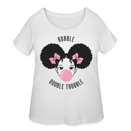 double trouble bubble - Women's Curvy T-Shirt