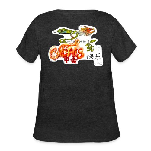 Lunar New Year 2025 MS Design Winner: Claire Y - Women's Curvy T-Shirt