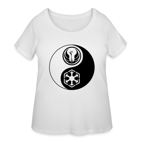 Star Wars SWTOR Yin Yang 1-Color Dark - Women's Curvy T-Shirt