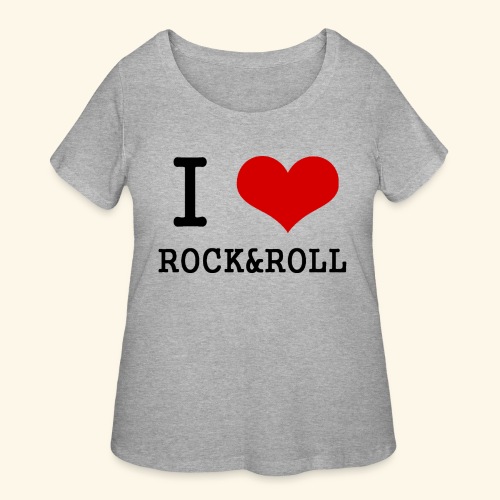 I love rock and roll - Women's Curvy T-Shirt