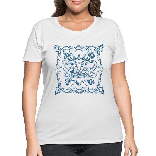 Revelation Lamb Blue - Women's Curvy T-Shirt