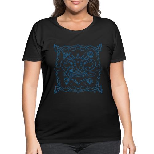 Revelation Lamb Blue - Women's Curvy T-Shirt