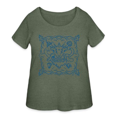 Revelation Lamb Blue - Women's Curvy T-Shirt