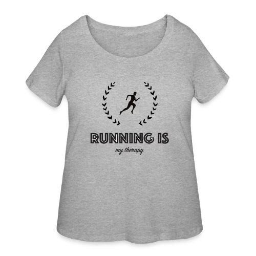 Running is my therapy - Women's Curvy T-Shirt