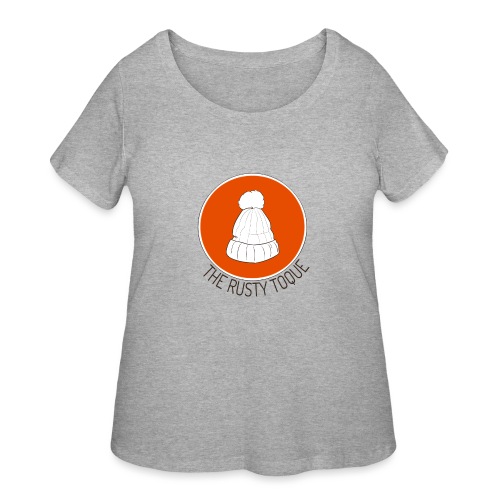The Rusty Toque Dark Orange Logo with Black Text - Women's Curvy T-Shirt