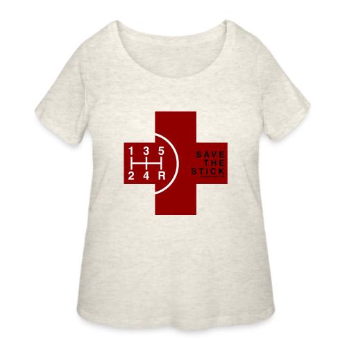 Save the Stick - Red Cross - 5 Speed - Women's Curvy T-Shirt