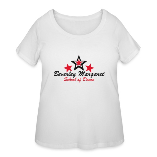 on white plus size - Women's Curvy T-Shirt