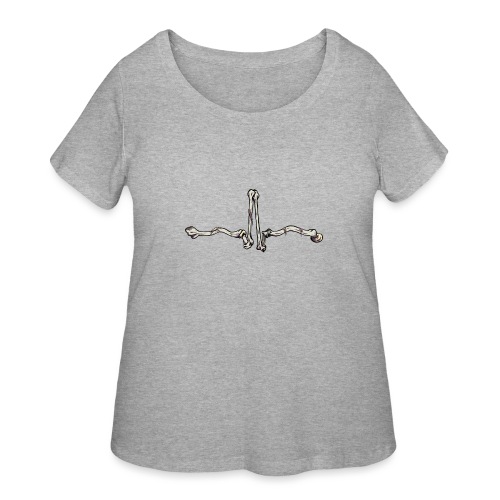 ECG bones - Women's Curvy T-Shirt