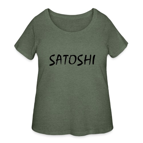 Satoshi only name stroke btc founder nakamoto - Women's Curvy T-Shirt