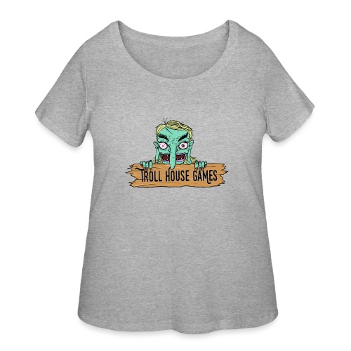 Troll House Games Cartoon Logo - Women's Curvy T-Shirt