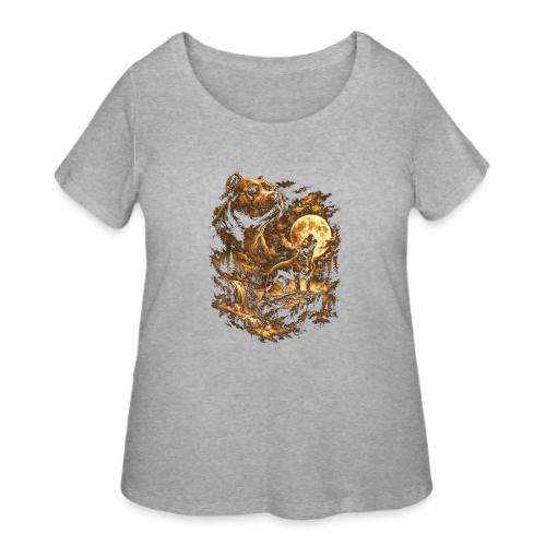 Pit Bull Howling Moon Fantasy Forest Tee - Women's Curvy T-Shirt
