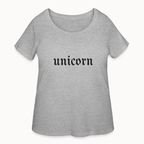Gothic Unicorn - Women's Curvy T-Shirt