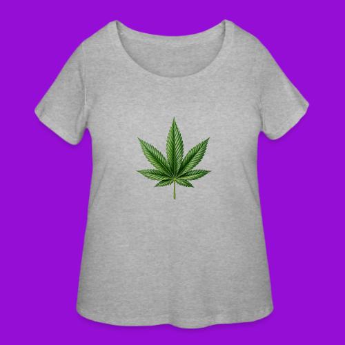 Cannabis Leaf - Women's Curvy T-Shirt