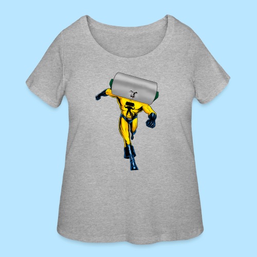 Steamroller Man Comin' At Ya! - Women's Curvy T-Shirt