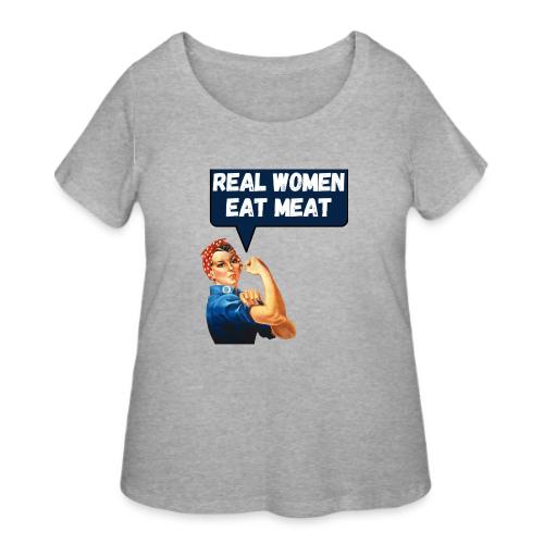 Real Women Eat Meat - Women's Curvy T-Shirt