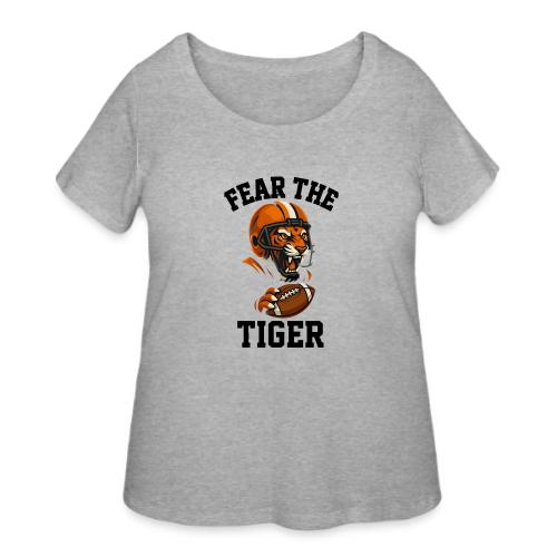 Fear The Tiger Football Helmet T-Shirt - Women's Curvy T-Shirt