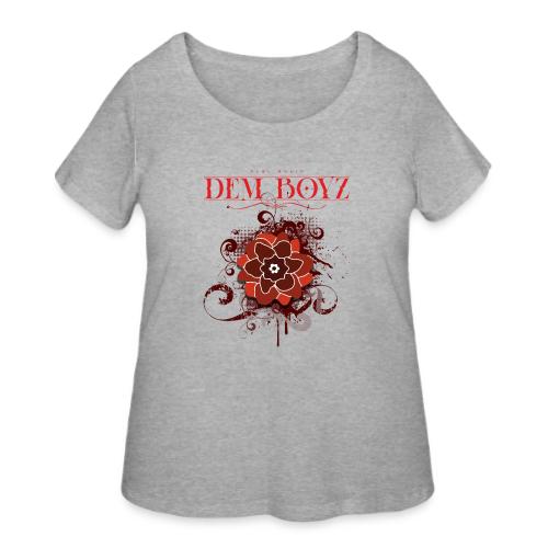 Flower Splash Reds - Women's Curvy T-Shirt