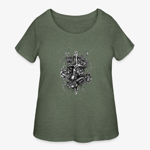 Dagger And Snake - Women's Curvy T-Shirt