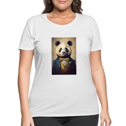 Mr Dapper Panda Bear - Women's Curvy T-Shirt