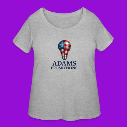 Adams promotions American flag metallic light bulb - Women's Curvy T-Shirt