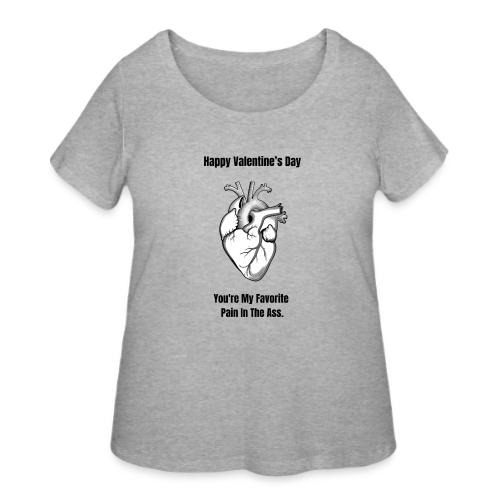 I'm Glad I Swiped Right T-Shirt | Funny Valentine - Women's Curvy T-Shirt