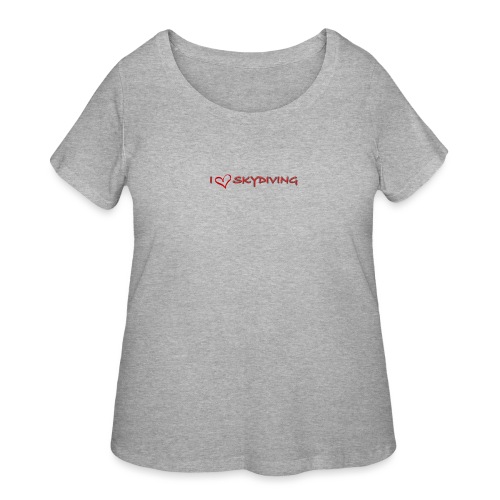 I love skydiving T-shirt/BookSkydive - Women's Curvy T-Shirt