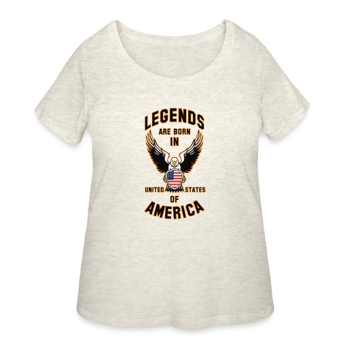 Legends are born in USA - Women's Curvy T-Shirt