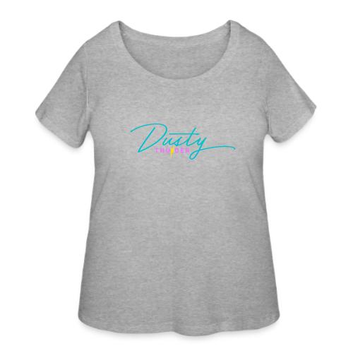 DT Logo with Petty Thunder back - Women's Curvy T-Shirt