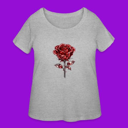 2 Set - Silver and Gold Roses - Women's Curvy T-Shirt