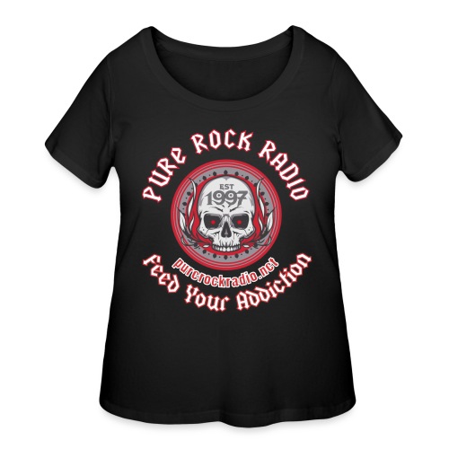 PUREROCKRADIO darkback radioflag PNG png - Women's Curvy T-Shirt