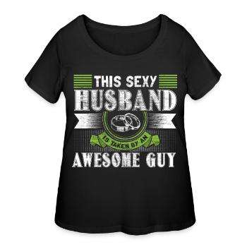 Gay Marriage Wedding Anniversary Partnership Gift - Women's Curvy T-Shirt - black - Front - Giselle (180cm)