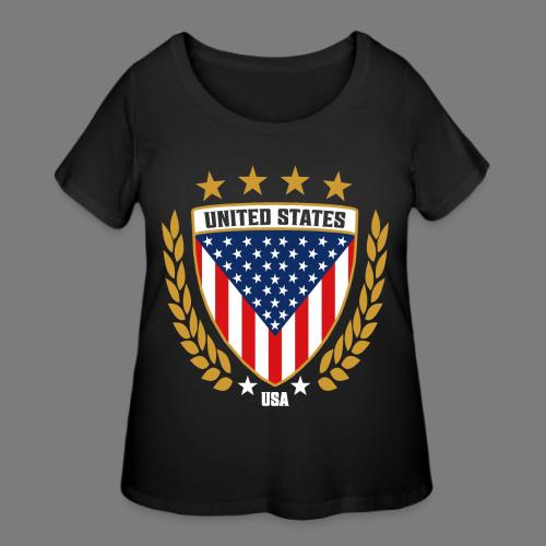 United States - Stars and Stripes USA T-Shirts - Women's Curvy T-Shirt