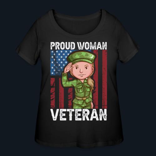 Proud Woman Veteran - Women's Curvy T-Shirt
