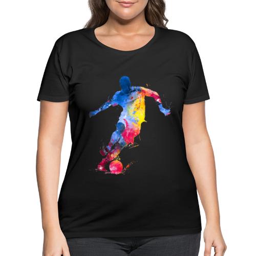 Soccer: Splash Kick - Women's Curvy T-Shirt