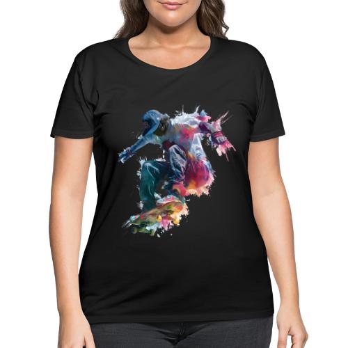 Skateboarding: Ride the Colors - Women's Curvy T-Shirt