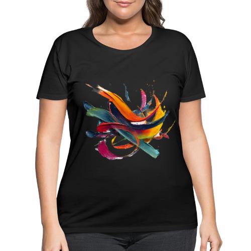 Colorful Waves - Women's Curvy T-Shirt