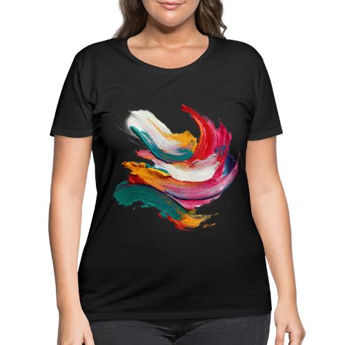 Colorful brushstrokes - Women's Curvy T-Shirt