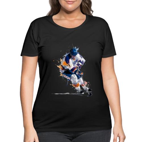 Hockey: Icy Streaks - Women's Curvy T-Shirt