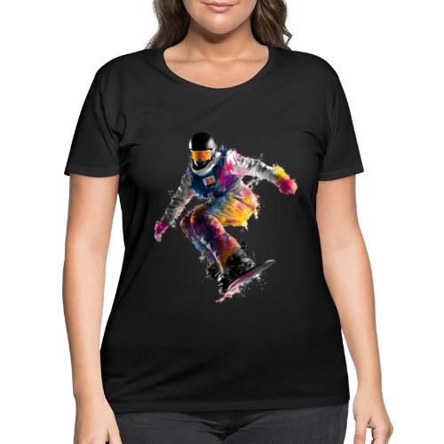 Snowboarding: Frozen Palette - Women's Curvy T-Shirt
