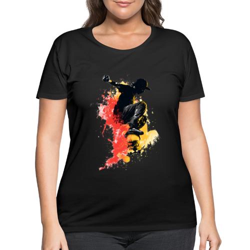 Skateboarding: Splash of Motion - Women's Curvy T-Shirt